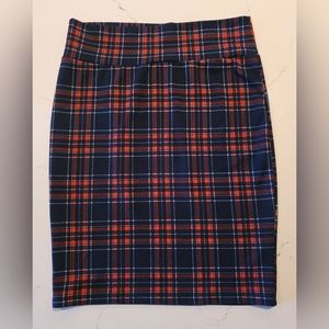 Plaid Tartan Pencil Skirt XL
